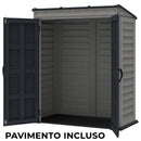 Casetta da Giardino Porta Attrezzi 91x170x202 cm in PVC Grigio/Grigio Scuro