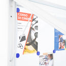 Bacheca da Esterno con Apertura a Ribalta 80,5x76x4,7 cm in Alluminio Grigio Chiaro