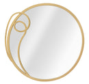Specchio Warsaw 72x3x71 cm in Ferro e MDF Oro