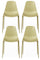 Set 4 Sedie 49x48,5xH88 cm in Polipropilene Frida Giallo