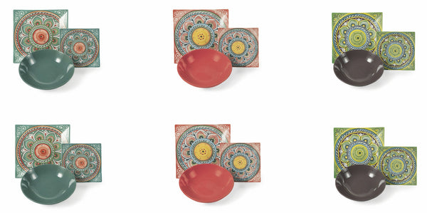 Service De Table 18 Pièces en Porcelaine et Grès VdE Tivoli 1996 Graciosa prezzo