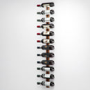 Cantinetta da Parete per 12 Bottiglie di Vino Stile Industriale 31,5x26,5x8,3 cm in Ferro Nero      