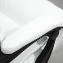 Sedia Poltrona Relax da Ufficio Presidenziale in Similpelle con Poggiapiedi  Bianca