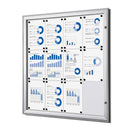 Bacheca con Apertura a Battente 96,1x100,4x2,3 cm in Alluminio Silver