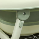 Vaschetta Bagnetto per Neonati Pieghevole 86x53x25,5 cm con Cuscino e Bacinella Lavabo Verde  