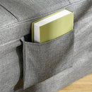 Pouf Letto Pieghevole Multiuso 4 in 1 con Schienale Reclinabile a 5 Livelli Grigio