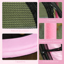 Trampolino Elastico per Bambini da 3 Anni Ø140 cm con Rete di Protezione Rosa e Nero 