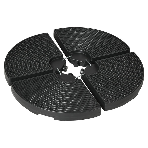 sconto Base per Ombrellone da Giardino Ø100x8 cm in HDPE Nero