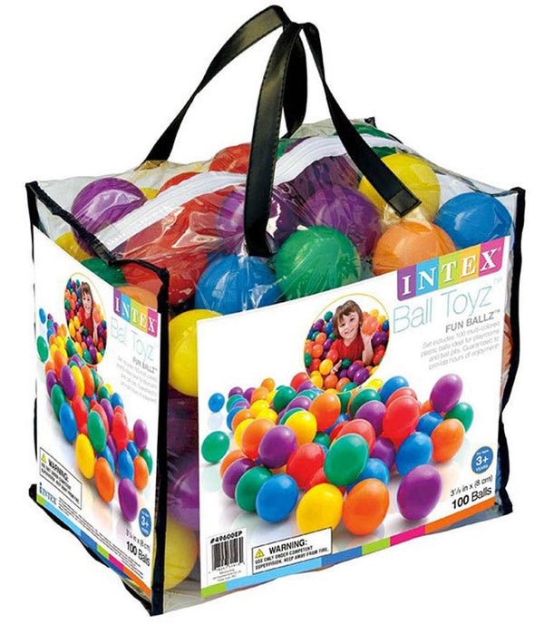 sconto Lot de 100 Balles Colorées Ø8 cm avec Intex Ball Toyz Bag