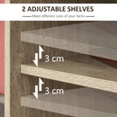 Mobiletto con Schedario e Mensole 72x55x76 cm in MDF  Legno Naturale