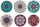 Lot de 6 sets de table ronds VdE Tivoli 1996 Shiraz
