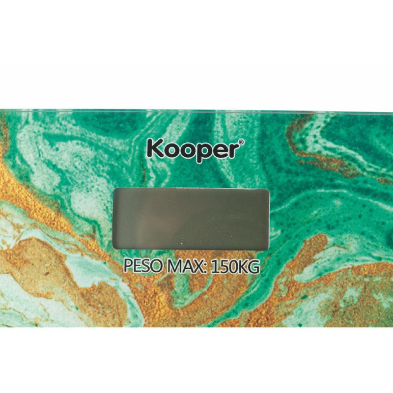 Bilancia Pesapersona Elettronica Max 150 Kg in Vetro Kooper  Verde