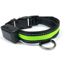 Collare luminoso a LED Taglia L per cani a ricarica solare e usb Rosso