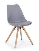 Set 4 Sedie 54x49x83,5 cm in Similpelle Grigio