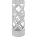 Portaombrelli da Ingresso Design Floreale 19,5x19,5x49 cm in Ferro Bianco 