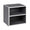 Cube en bois composite gris avec étagère