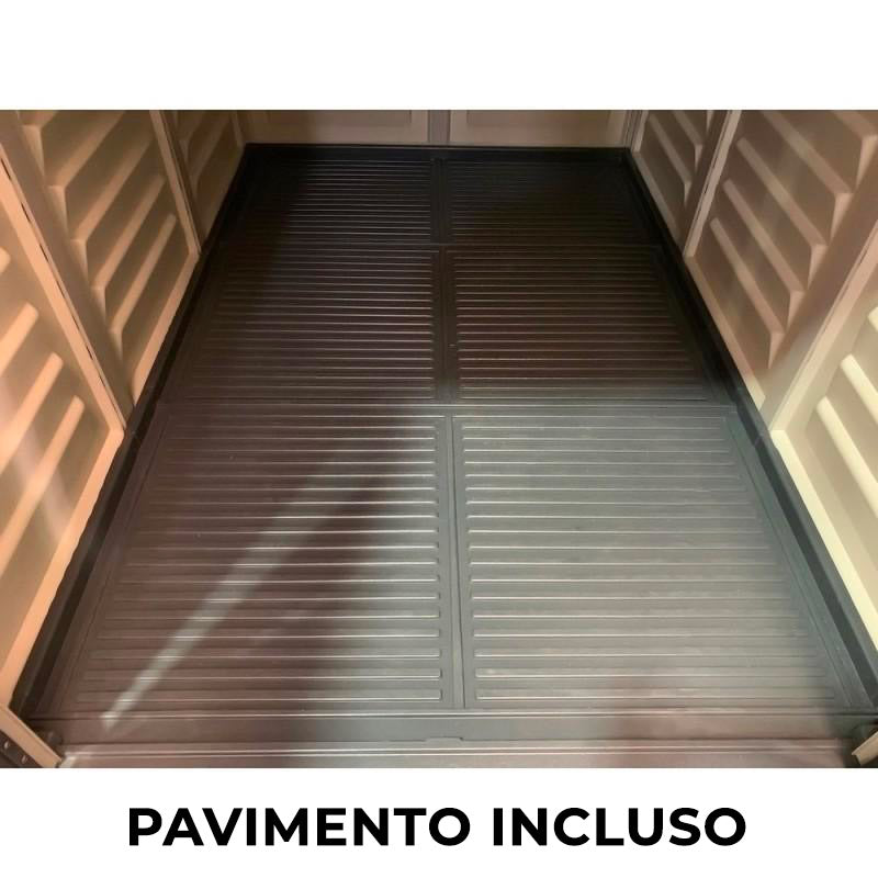 Casetta da Giardino Porta Attrezzi 161x250x210 cm in PVC Grigio/Grigio Scuro