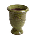 Set 2 Vaso Andalusia in ceramica verde scuro H 58 cm