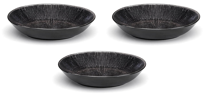 Set 3 Insalatiere Ø27,5 cm in Gres Kaleidos Sirius Nere