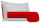Lot de Draps Haut et Bas et Taies d'Oreiller Double Face Rouge/Gris Clair