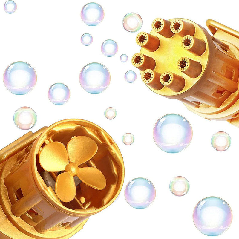 Pistola Bolle di Sapone Automatica Ba Batterie Bubble Gun Oro