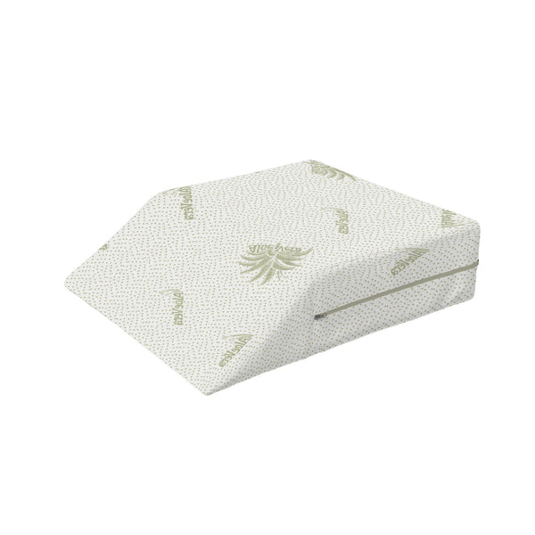 prezzo Coussin de repose-jambes à l'aloe vera en mousse à mémoire de forme blanche