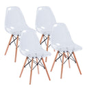 Set 4 Sedie 45,5x53,5x81,2 cm in Polipropilene Betty  Trasparente