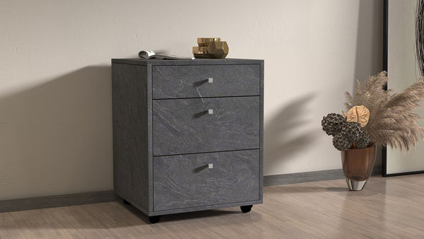 acquista Cassettiera 3 Cassetti 47x45x61,2 cm Selina Report Grigio