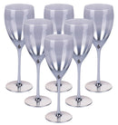 Set 6 Calici Vino Très Chic in Vetro VdE Tivoli 1996 Silver