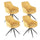 Set 4 Sedie 56x56xH87 cm in Tessuto Gaia Giallo