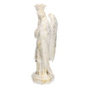 Angelo in Resina bianco oro con lanterna cm 15x11xh40