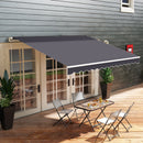 Telo di Ricambio per Tenda a Bracci Retrattile 347x290 cm  in Poliestere Anti UV Grigio  