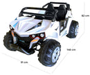 Macchina Elettrica per Bambini 2 Posti 24V Miller E-Cross Bianca