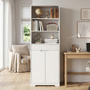 Mobile Bagno Alto 60x30x171 cm con 3 Ripiani Aperti e Cassetto in Legno Bianco      