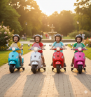 Piaggio Vespa GTS Elettrica 12V con Bauletto per Bambini Rosa