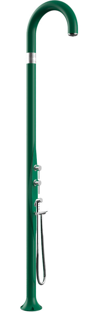 acquista Doccia da Esterno Giardino Miscelatore Deviatore e Doccetta Mobile Arkema Funny Yin Verde