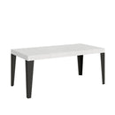  Tavolo Allungabile 200-304x90x77 cm Flame Bianco Frassino Telaio Antracite