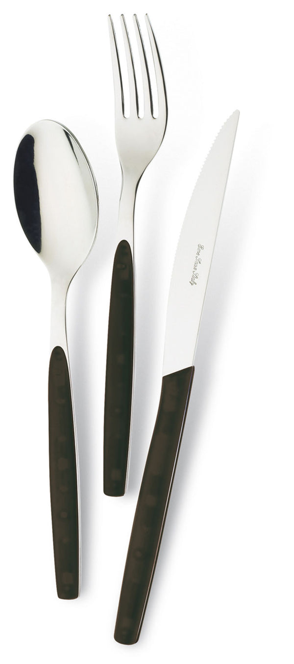 Servizio Set di Posate 24 pezzi in Acciaio Inox Eme Dream Fumè 111 sconto