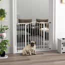 Cancellino per Cani Estensibile 74-100x78 cm in Metallo Bianco