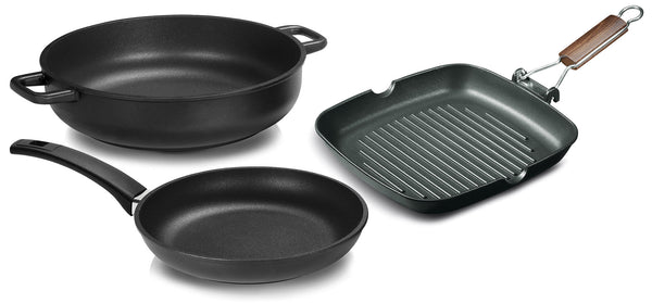 online Batterie de cuisine 3 pièces en aluminium moulé antiadhésif Olympia Supreme