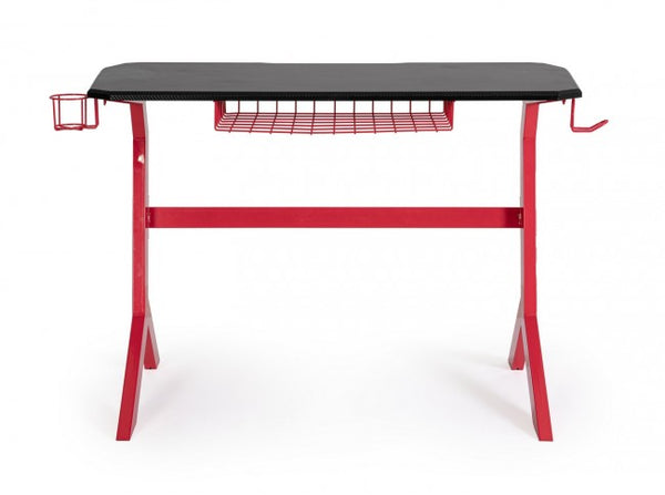 acquista Scrivania Gaming 118x65x76 cm Gaming in MDF Rosso-Nero