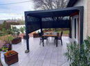 Pergola da Giardino 3,6x3 m in Alluminio con Tende Laterali Grigio Antracite