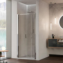 Porta Parete Doccia 2 Ante Saloon in Cristallo Trasparente 6mm H195 Bonussi Julia Varie Misure