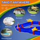 Playset Acquatico per Bambini 53 Pezzi 123x90x7 cm con Acqua e Sabbia Blu e Rosso