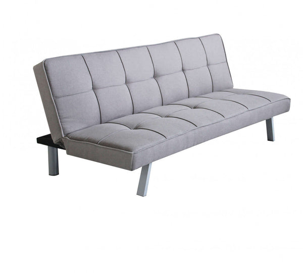 Canapé-lit Aaron 178x80x71 cm en tissu gris sconto