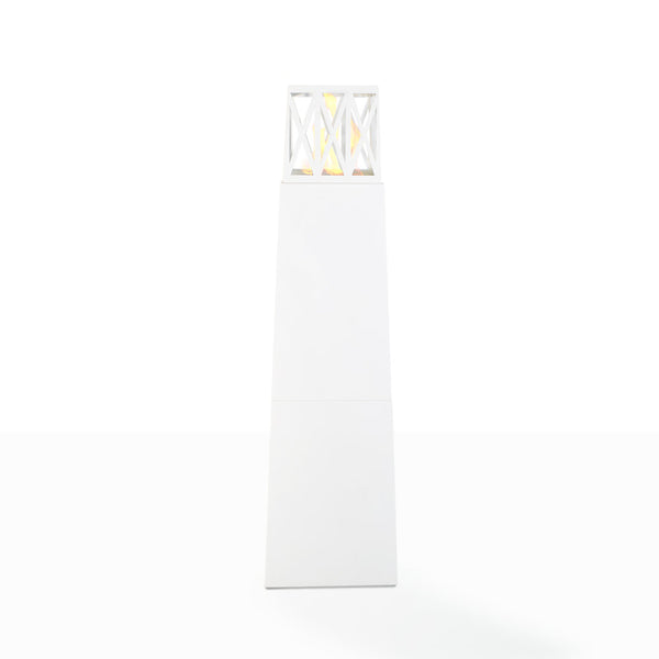 Camino a Bioetanolo da Pavimento 40x40x145 cm per Esterno Vulcano Bianco online