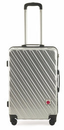 Trolley Valigia Bagaglio a Mano Rigida in Policarbonato 4 Ruote TSA Soriani Silver