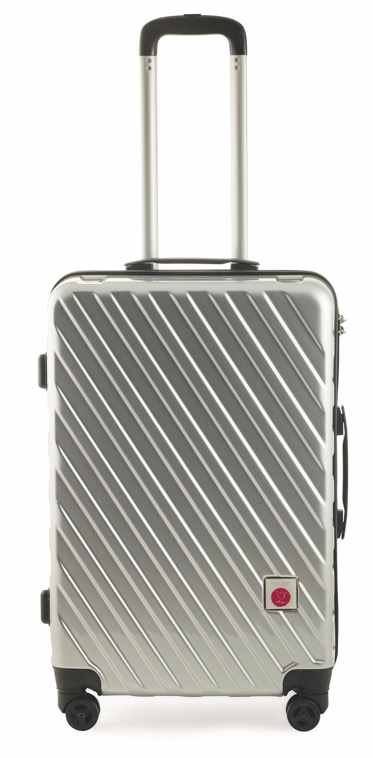 Trolley Valigia Bagaglio a Mano Rigida in Policarbonato 4 Ruote TSA Soriani Silver