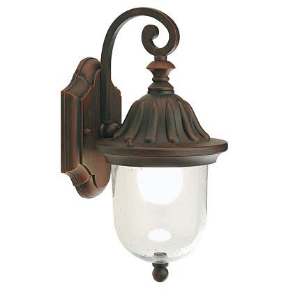 Lampada Applique Piccola con Vetro Colore Ruggine per Esterno Linea Rice Sovil