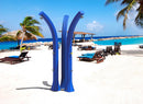 Doccia Solare da Giardino 35L Miscelatore e Lavapiedi Arkema Happy XL Grigio Antracite